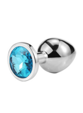Plug bijou en aluminium bijou bleu Large - RY-003LBL